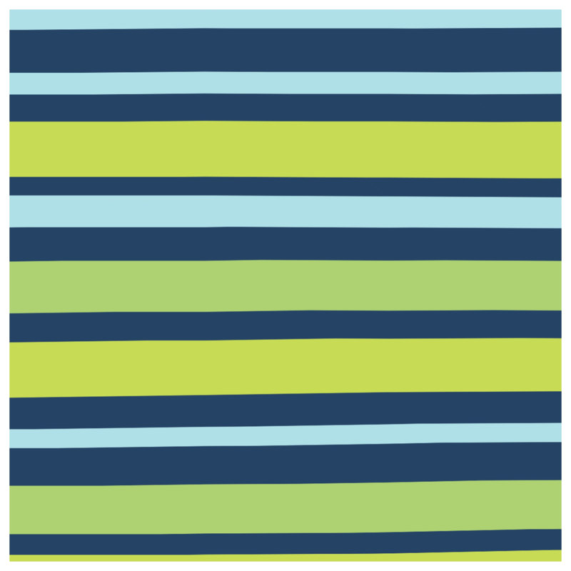 Couvertures à rayures bleues et vertes, L 50 po x H 60 po