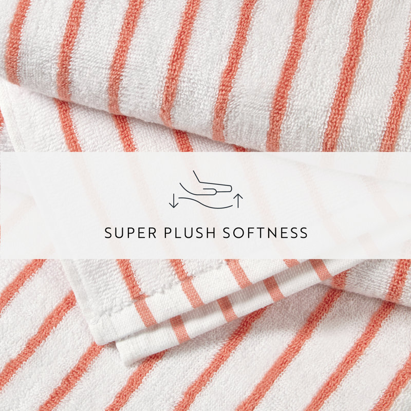 100% Cotton Cabana Beach Towel, Coral