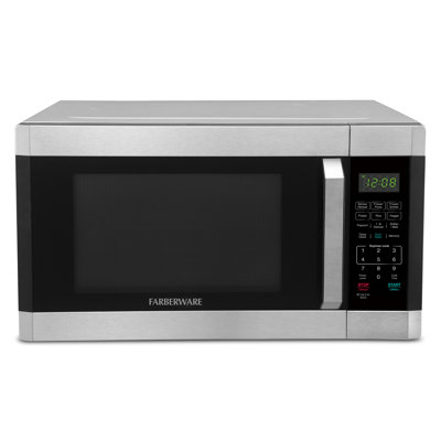 Farberware Professional 1.6 Cu. Ft. 1100-Watt Microwave Oven with Smart Sensor, Stainless Steel with Platinum