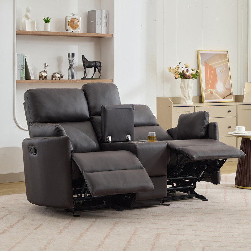 Hudson 2 Seater Faux Leather Sofa, Brown