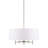5-Light White Drum Shade Chandelier