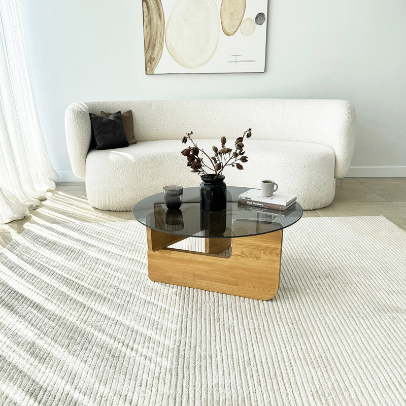 Sicario Coffee Table, Oak, Transparent
