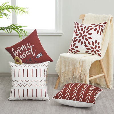 KD125 Appliqued Indoor/Outdoor Pillow Cover