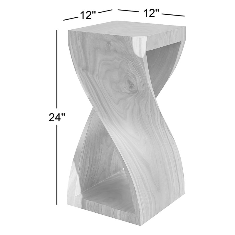 Cinderford Solid Wood End Table, Brown