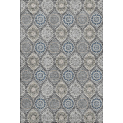 Premium Machine Washable Prisco Gray Rug