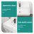 21" x 12" White Ceramic Rectangular Wall Mount Bathroom Sink, Floating Sink with Single Faucet Hole & Overflow, 1.75" Drain, 5" Height, for Compact Bathrooms