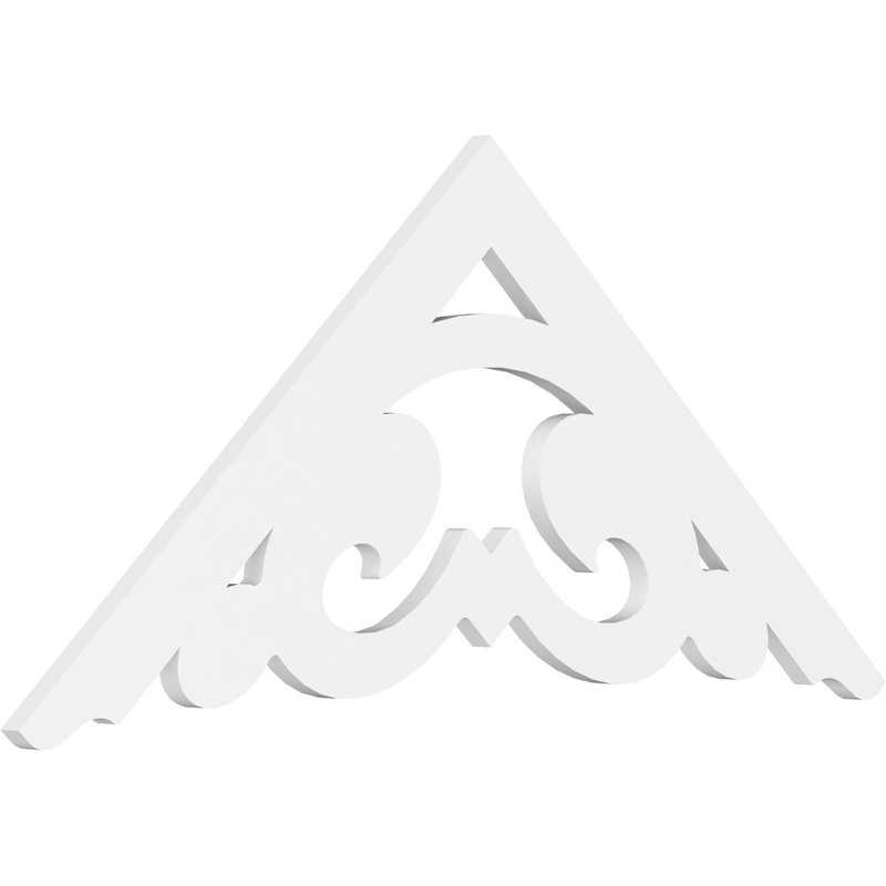 Preston Signature Urethane Gable Pediment, Primed Tan, 22"H x 48"W, 11/12