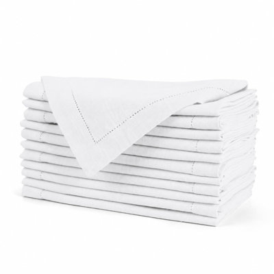 Ensemble de serviettes de table en tissu FINGERRAFT, de serviettes de table en point ajouré, en coton naturel de qualité supérieure, parfait pour les fêtes, les dîners, les mariages, les cocktails, Noël et Pâques