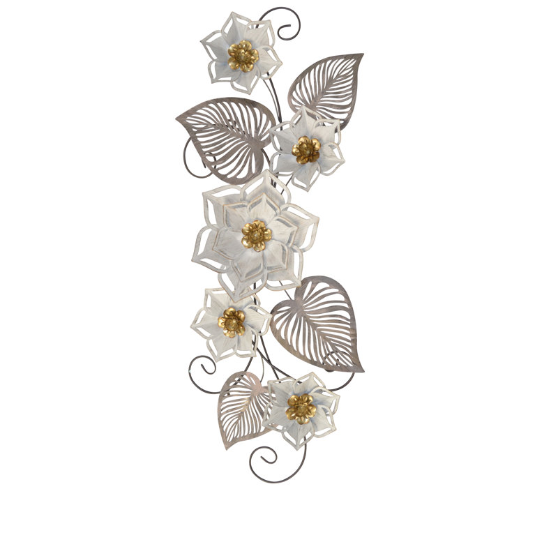 Coastal Plants & Flowers Wall Decor on Metal