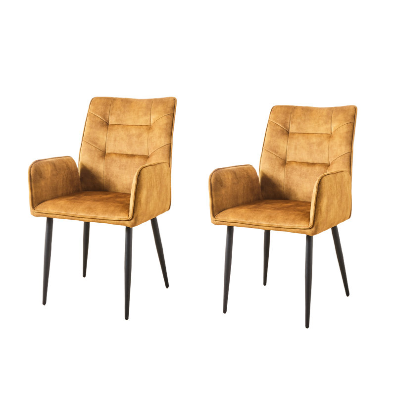 Chaises de salle à manger grises à 2 velours au design ergonomique, faciles à utiliser pour les espaces et les patios