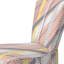 Chaise d'appoint rembourrée à motif pêche et argent