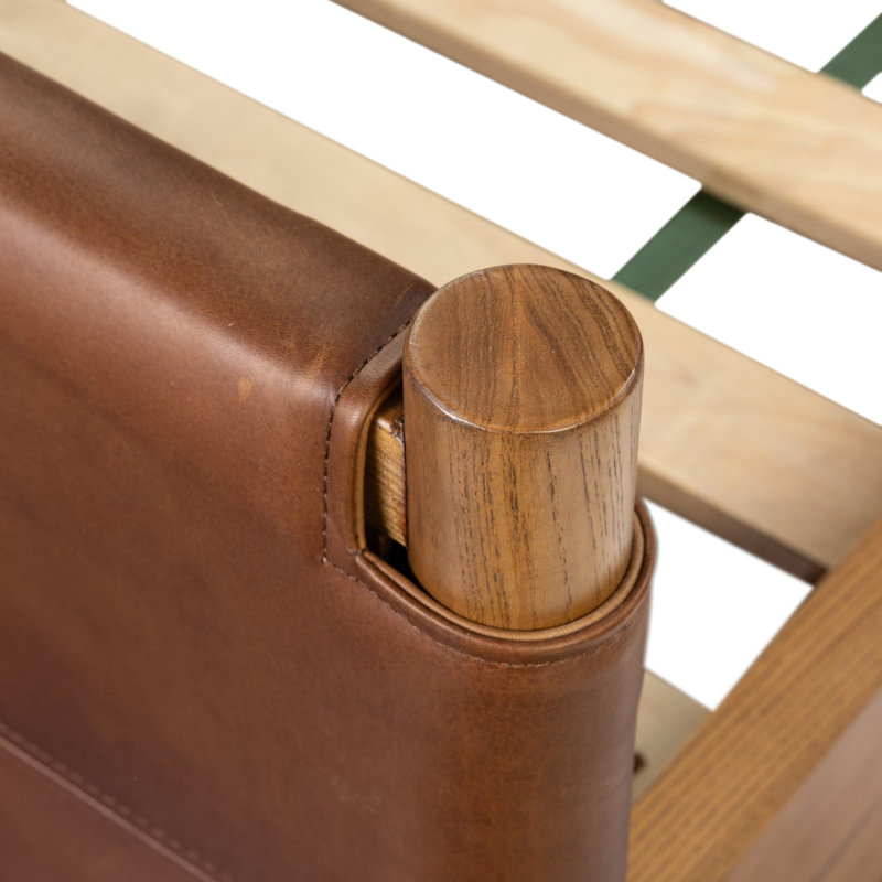 Salado Leather Solid Wood Bed, California King, Heirloom Sienna