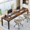 Bureau d'ordinateur extra long double 78,74 po Pallas pour poste de travail