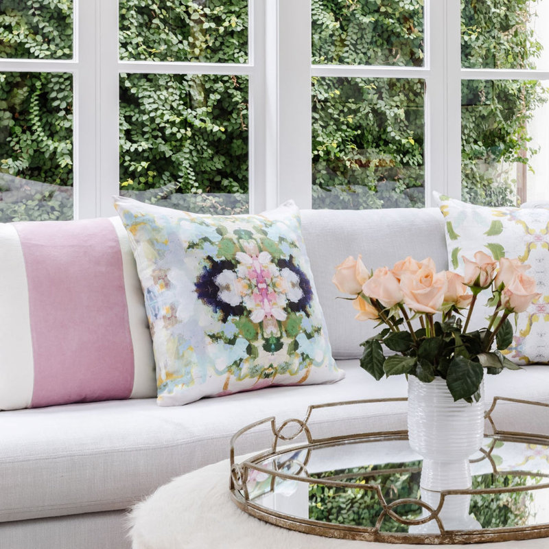 Nantucket Bloom 22x22 Throw Pillow
