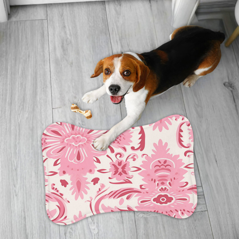 Blush Patterns - 1 Piece Bone Shape Feeding Mat