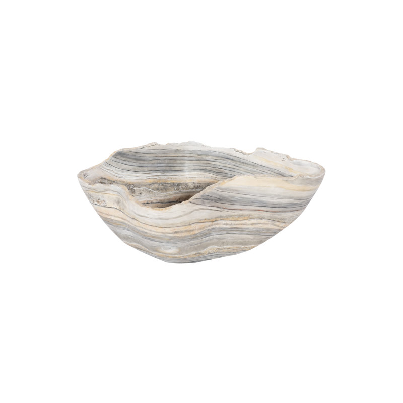 Abstract Decorative Bowl in Beige