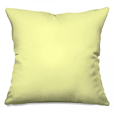 Solid Light Yellow Double Sided Throw Pillows