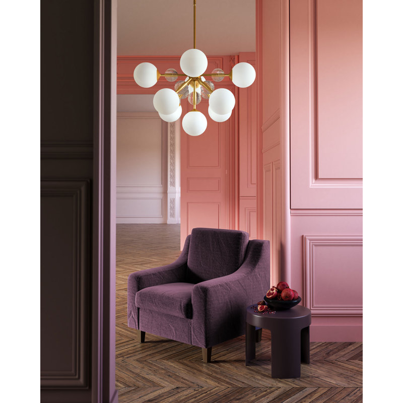 Celia 9 - Light Sputnik Sphere Chandelier, Brushed Gold