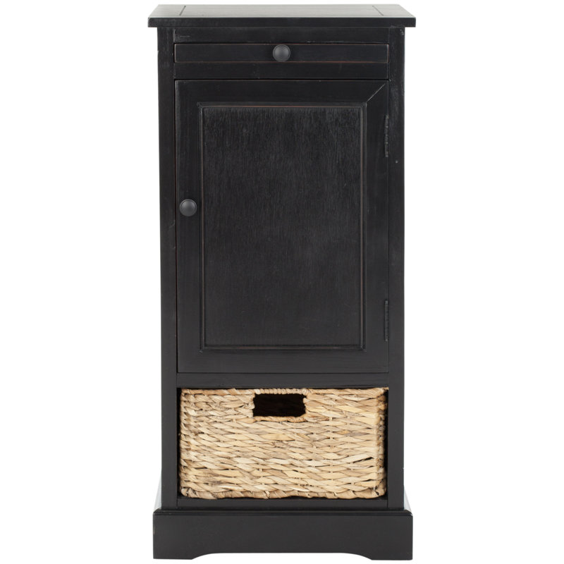  Armoire d'appoint 1 porte, Noir patiné