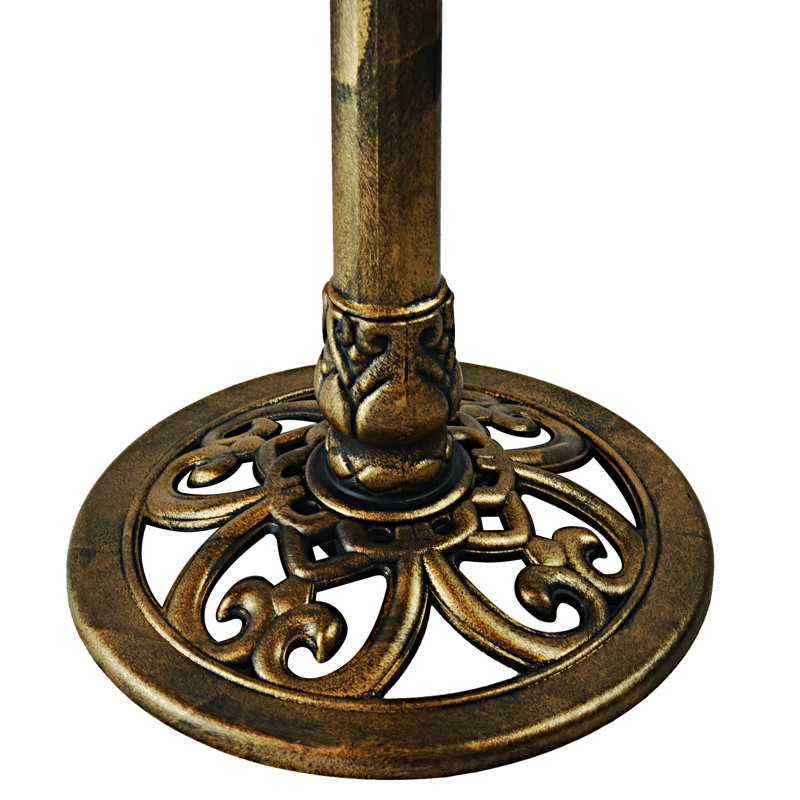 Bain d'oiseaux sur piédestal Agueda, Bronze antique