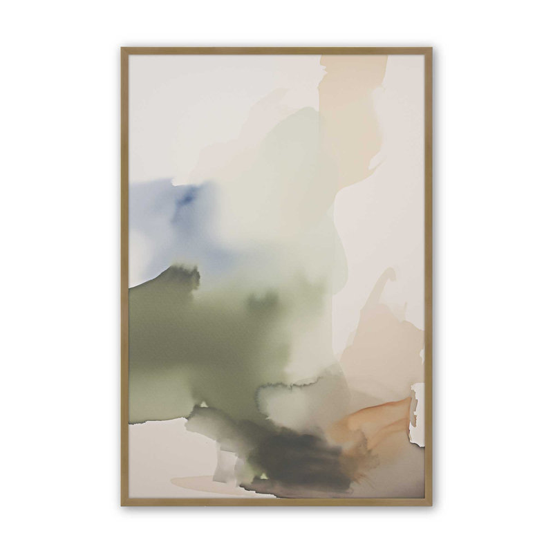 «Tranquil Eearth Reverie I», reproduction, Cadre doré brossé, H 17,25 po x l 13,25 po