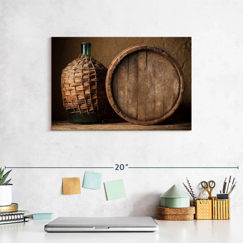 Yarlin Old Wine Barrel, 8" H x 12" W