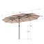 Ensemble de salle à manger rectangulaire pour 6 personnes 60 po avec parasol Aivo-2007345933