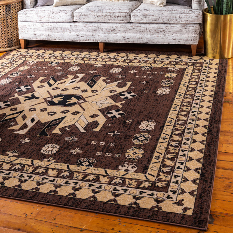 Eesi Oriental Indoor Rug, Square 8'