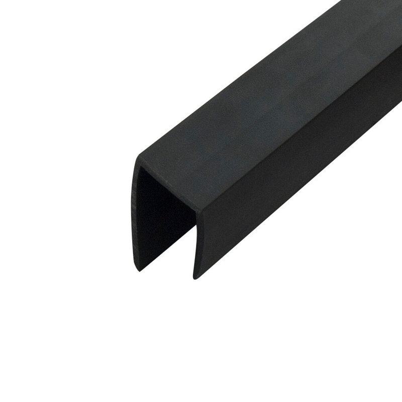 1/2 en styrène | Capuchon de moulage | Ensemble pro: (5) pièces longues de 96 po, Noir, noir, noir, noir