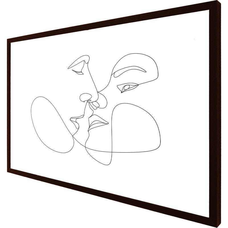 Assyl Single Picture Frame Print, 76cm H x 114cm W x 4cm D, Brown Framed