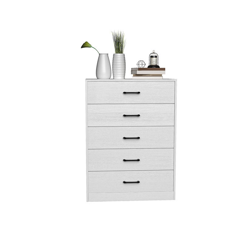 Teddy 27.55'' W 5 - Drawer Dresser, White