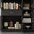 Rustic Bookcase With Tempered Glass Door