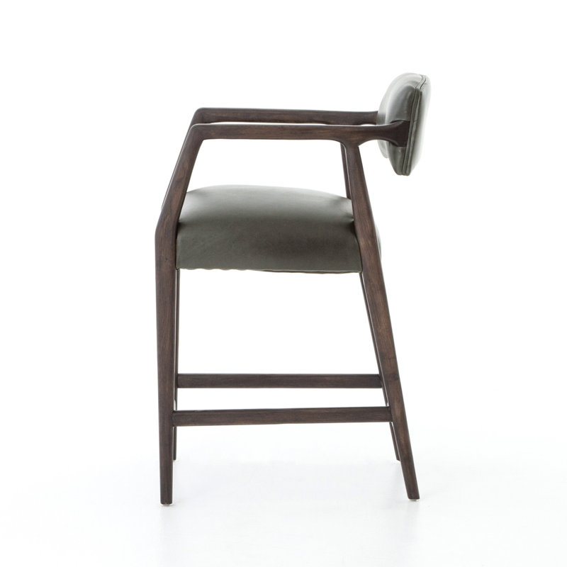 Tyler Upholstered Stool with Solid Wood Frame, Counter Stool (26.38" Seat Height)