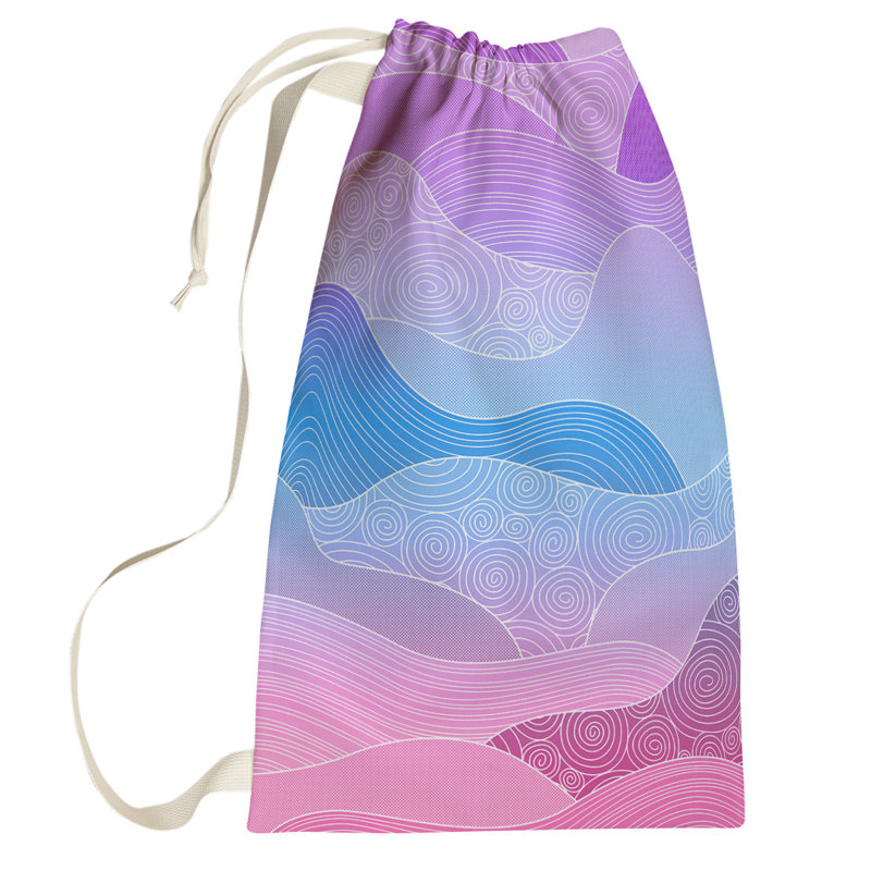 Leffel Fabric Laundry Bag with Handles, Small ( 64" H x 20" W x 1.5" D), Ombre
