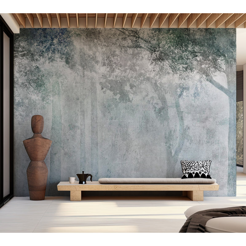 Murale botanique Peel & Stick - Douce brise dans la forêt, L 41 po x l 57 po