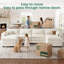 Canapé modulaire modulaire pour le salon, beige-1066393120