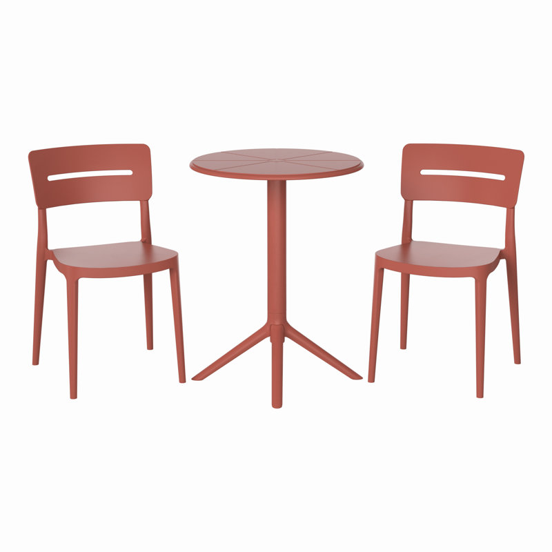 Ensemble repas extérieur 2 personnes, Rouge