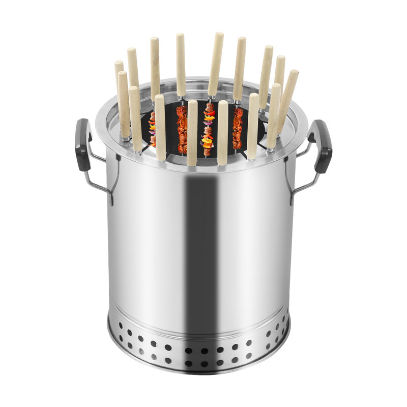 Barbecue au charbon portatif compact