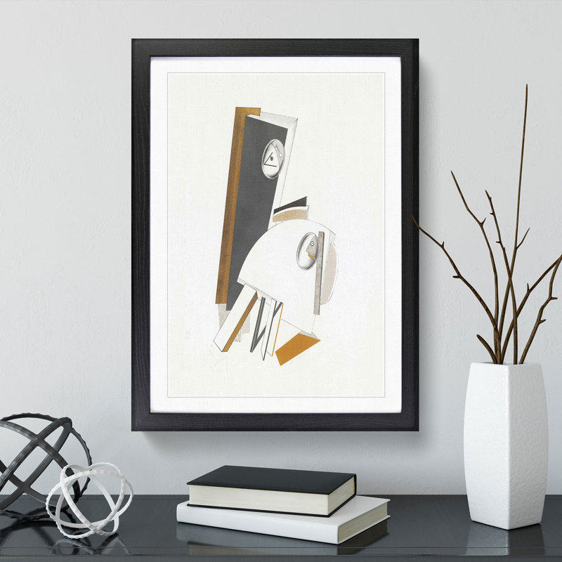 Composition Vol.5 by El Lissitzky - Picture Frame Painting, 48cm H x 36cm W x 2cm D, Black Framed