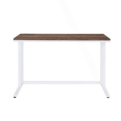 Bureau d'écriture rectangulaire avec port USB et prise