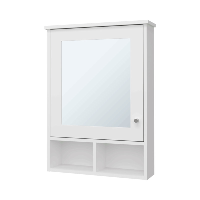 Pharmacie avec porte et miroir inclus, White