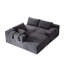 Ensemble de canapé modulaire rembourré Chenille, ensemble de canapé modulaire en L 108 po avec 6 coussins, canapé-lit combiné gratuit pour le salon, la chambre à coucher (méridienne gauche)-1724600572