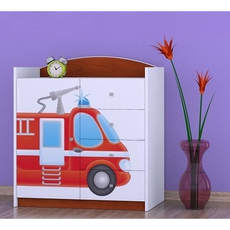 Nielsville Kids 4 - Drawer Combo Dresser, Brown