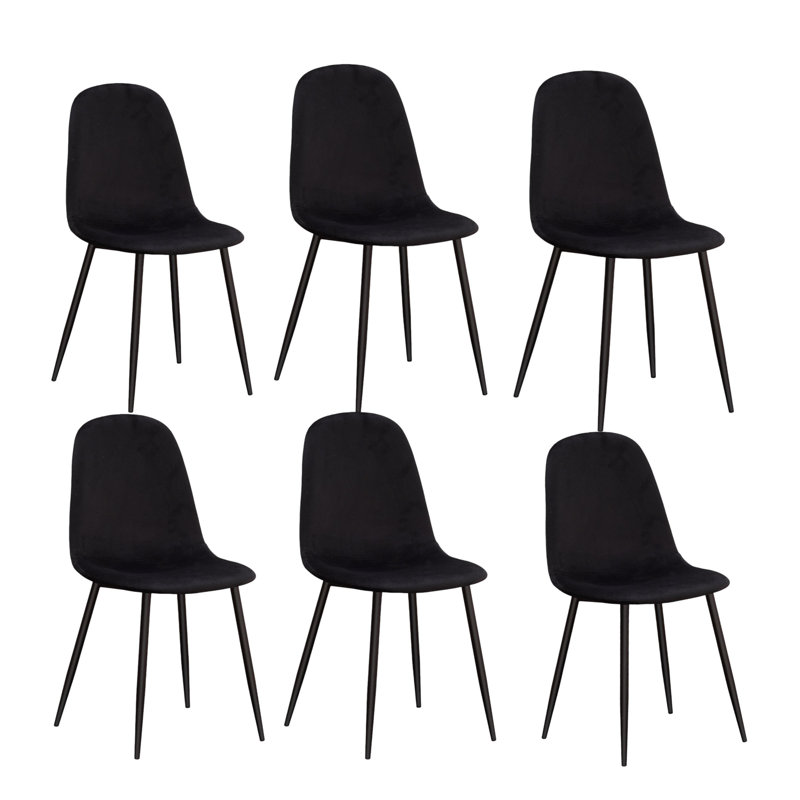 Elegant & Versatile Set of 6 Fabela Chairs – Upholstered Hand-Finished Scandinavian Modern Dining Chairs with Ergonomic Seat