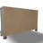 Ryno Wide Dresser, 7 Drawers, Pull Out Tray, Silver Round Knobs, Gray
