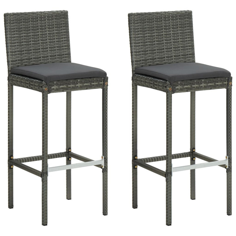 Tabouret de bar 29,9 "avec coussin Ahnalee, gris, gris