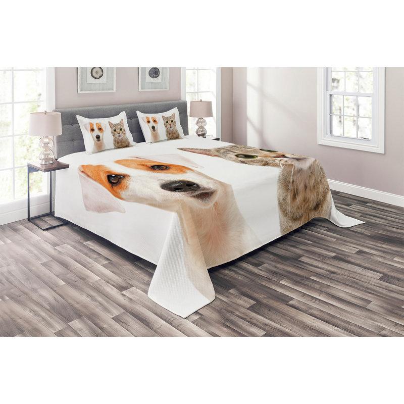 Modern & Contemporary Polyester Coverlet, King Bedspread + 2 Shams