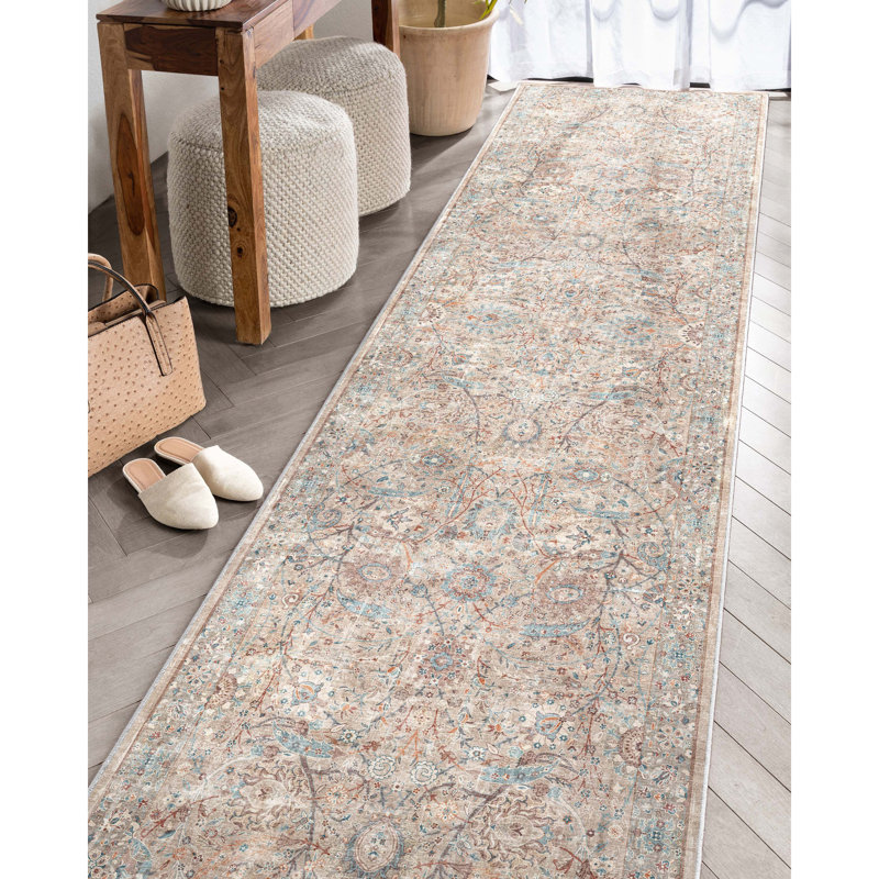  Tapis ivoire Emilia, Tapis de couloir 2 pi 7 po x 9 pi 6 po