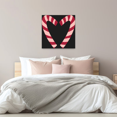 «Candy Cane Heart», impression d'art contemporain romantique