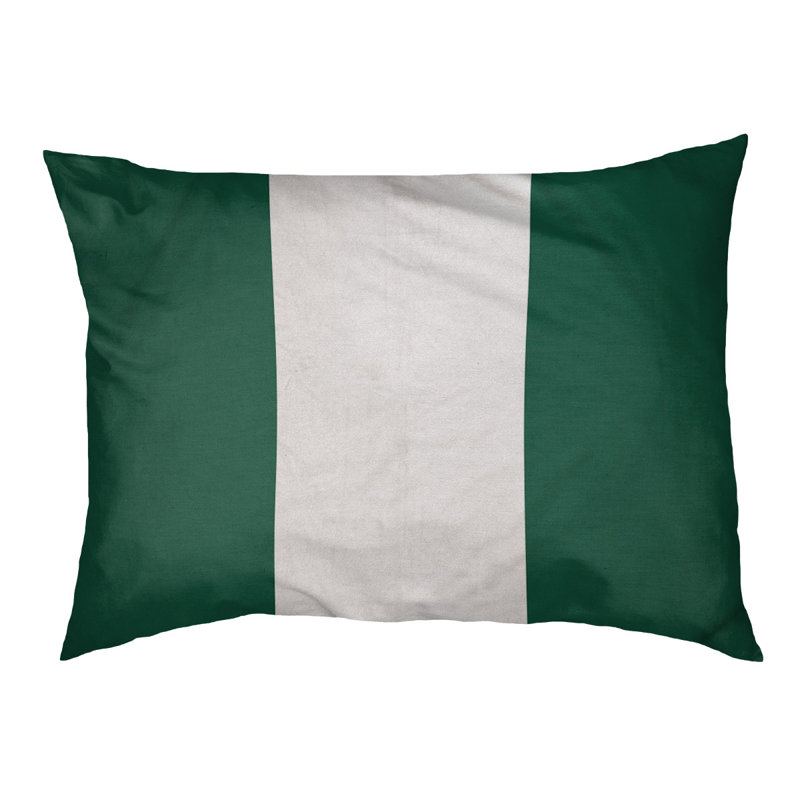 Coussin d'intérieur New York, Petit (l 28 po x P 18 po x H 6 po), Blanc / rouge